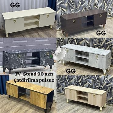 kafel dekor: Yeni, Düz TV altlığı, Polkalı — 1