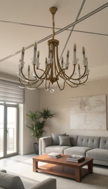 Çılçıraq, 7 lampa, Şüşə — 1