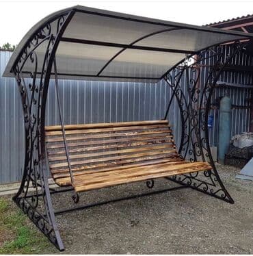 col qapi: Новый, Скамья-качели, С зонтиком, Дерево — 10