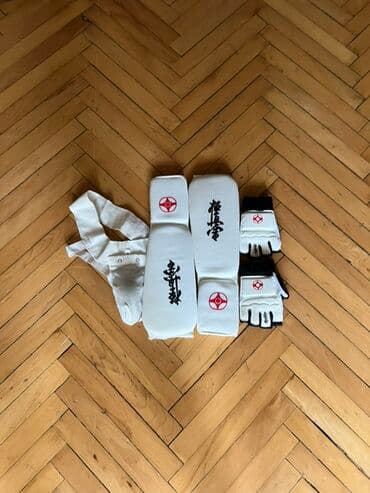 детские футбольные щитки: Kyokushin döyüş dəsti – 4 hissə Qol və baldır üçün qoruyucular (1 — 2