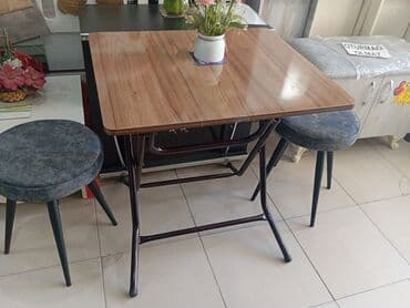 künc masa: Mətbəx masası, İşlənmiş, Qatlanan, Laminat, Kvadrat masa — 3