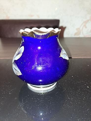 xrom caydan: Çay dəsti, rəng - Mavi, Farfor, SSRİ — 3