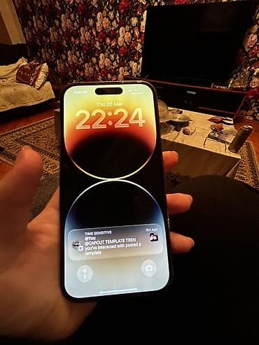 dubayski iphone 13: IPhone 14 Pro, 256 GB, Qızılı, Face ID — 8