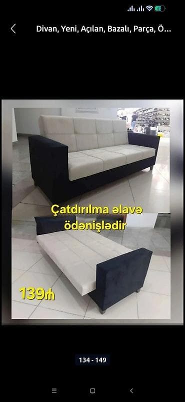 taxt mebeli: Divan, Yeni, Açılan, Bazalı, Parça, Ödənişli çatdırılma — 9