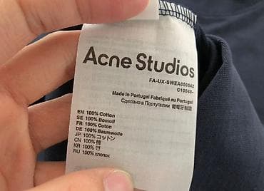 Acne Studios loqolu qısaqollu köynəklər - Model: uniseks, regular fit — 5