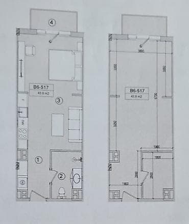 ipatekada olan evlerin satisi: Bilgəh qəs., 2 otaqlı, Yeni tikili, m. Koroğlu, 44 kv. m — 4