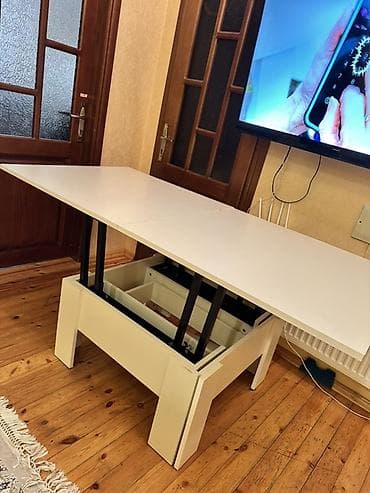 jurnal stol: Kvadrat masa, Açılan, Təkərsiz, Laminat, Zəmanətsiz — 10