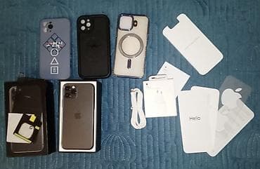 adapter iphone: IPhone 11 Pro, 64 GB, Space Gray, Face ID, Simsiz şarj, Sənədlərlə — 6