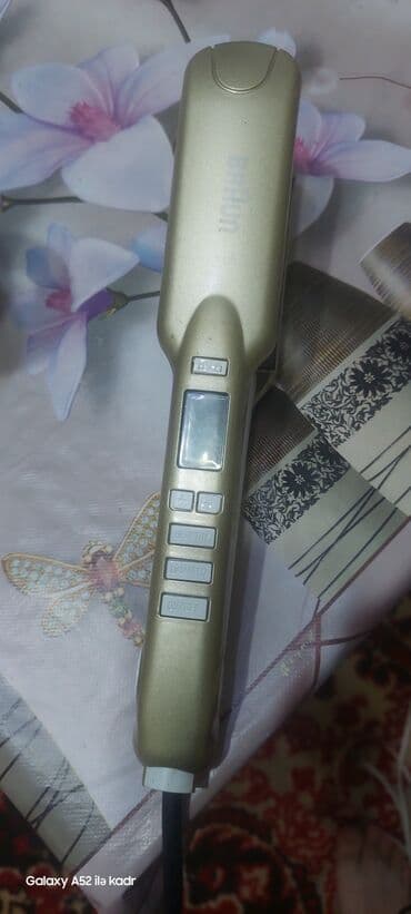 sac lavaş: Braun saç düzləndiricisi - Rəng: qızılı - Rəqəmsal displey: istilik — 7