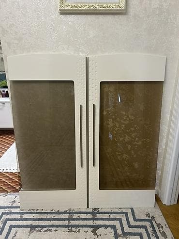 qapi setkalari: Mətbəx/qonaq otağı üçün 2 ədəd asma vitrin qapısı - Modellər: Şüşəli — 2
