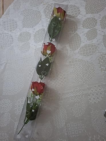 Ковры: Hədiyyəlik süni qızılgül dəsti - 3 ədəd qırmızı qızılgüldən ibarət — 2