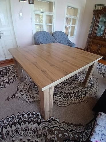 Mətbəx və ya qonaq otağı üçün geniş kvadrat masa - Material: taxta lalafo.az -da Mətbəx və ya qonaq otağı üçün geniş kvadrat masa - Material: taxta