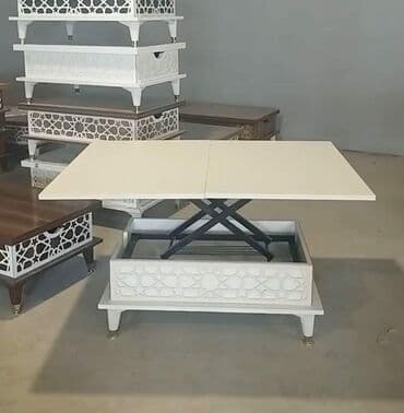 столешница для стола на заказ: Журнальный стол, Новый, Трансформер, Ламинат, Прямоугольный стол — 12