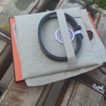 qara qadın krossovkaları: Hermes qolbaq Qara 6.4 sm — 5