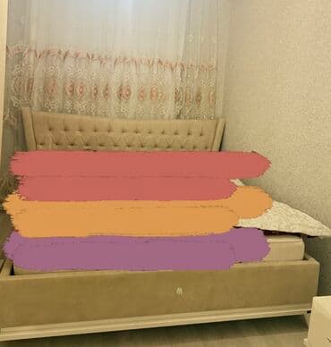 мебель для спальни: İkinəfərlik çarpayı, 2 tumba, Komod, Termo, İşlənmiş — 4