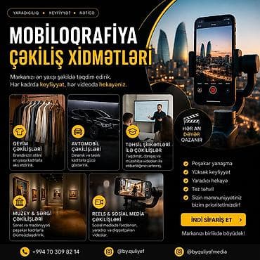 Mobiloqrafiya çəkiliş xidmətləri Brendinizi ən yaxşı şəkildə təqdim lalafo.az -da Mobiloqrafiya çəkiliş xidmətləri Brendinizi ən yaxşı şəkildə təqdim