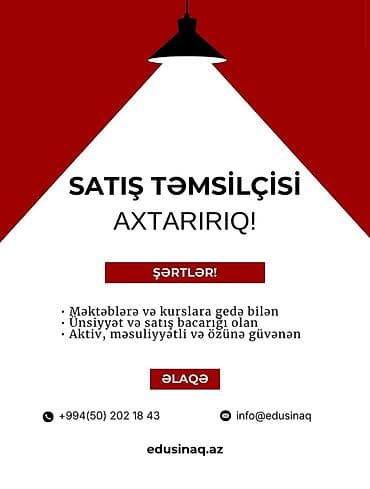Satış agentləri, 1-2 illik təcrübə, Natamam iş günü