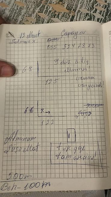 Siyirmə qapılar: Məhsul: Alüminium şüşə qapı və bölmə üçün ölçü-çertyoj qeydləri — 1