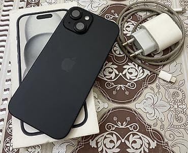 iphone 15 sadə: IPhone 15, 128 GB, Midnight, Barmaq izi, Simsiz şarj, Face ID — 2