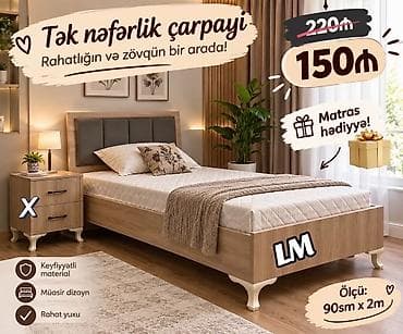 *Tək çarpayı+matras🎁* _*SİFARİŞLƏ VƏ YENİ*_ *Qiymət : 150₼*(1ədədi) lalafo.az -da *Tək çarpayı+matras🎁* _*SİFARİŞLƏ VƏ YENİ*_ *Qiymət : 150₼*(1ədədi)
