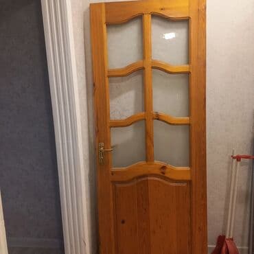 Taxta qapi 2 eded - Material: təbii ağac (şam teksturalı), laklı səth lalafo.az -da Taxta qapi 2 eded - Material: təbii ağac (şam teksturalı), laklı səth