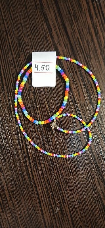 Aksesuarlar: Rəngarəng muncuqlardan hazırlanmış boyunbağı (choker) - Xırda ölçülü — 2