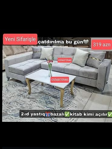 Künc divan, Yeni, Açılan, Bazalı, Parça, Şəhərdaxili pulsuz çatdırılma