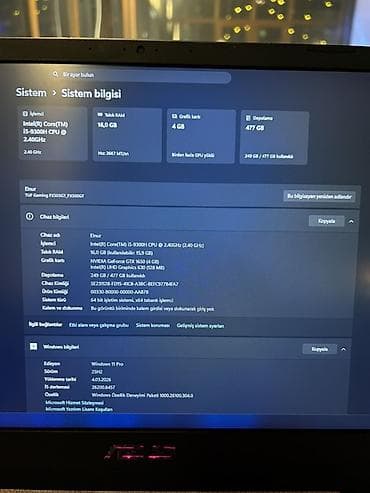 gaming: ASUS TUF Gaming, 15.6 ", Intel Core i5, 512 GB — 2