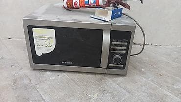 Mikrodalğalı soba Samsung, Ayrıca dayanan, Mikrodalğalar ilə, rəng - Gümüşü, Yeni