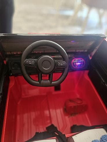 ucuz elektrikli avtomobil: Uşaqlar üçün elektrikli minik maşını – SUV tipli, qırmızı rəng — 4