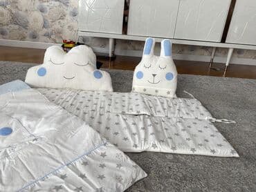 uşaqlar üçün təbii dublyonkalar: Детские бортики для кроватки и одеяло в комплекте. Турецкий товар — 3