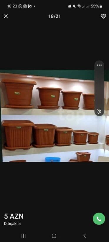 dipçək satışı: Dipçekler gül qabilar 30 sm 50 sm 70 sm 75 sm 85 sm 90 sm olculer var — 13