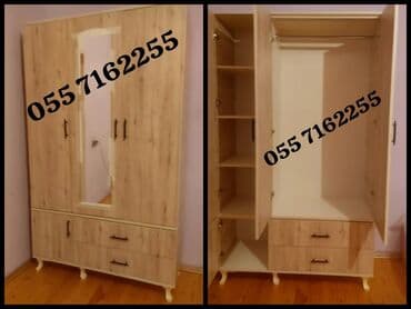 paltar asma: Açılan, 4 qapılı Düz dolab, Qarderob, paltar dolabı — 1