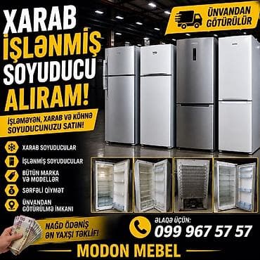 Xarab və işləməyən soyuducuların alınması xidməti - Xarab, işləməyən lalafo.az -da Xarab və işləməyən soyuducuların alınması xidməti - Xarab, işləməyən