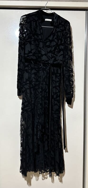 Нижнее белье: Məhsul: Qara uzun don - Model: Wrap (bağlama) dizaynlı, V-yaxa - — 1