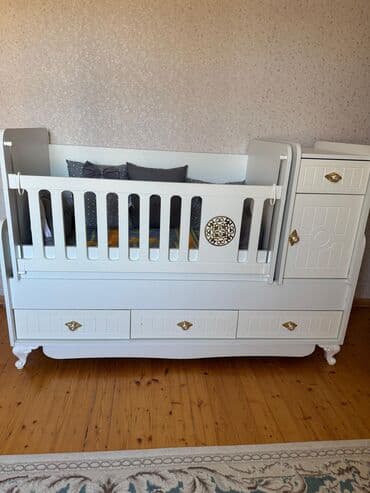 korpə carpayı: Oğlan və qız üçün, İşlənmiş, Dördbucaq, Beşik, Dəst ilə, Matras ilə, Yellənmə mexanizmsiz — 2