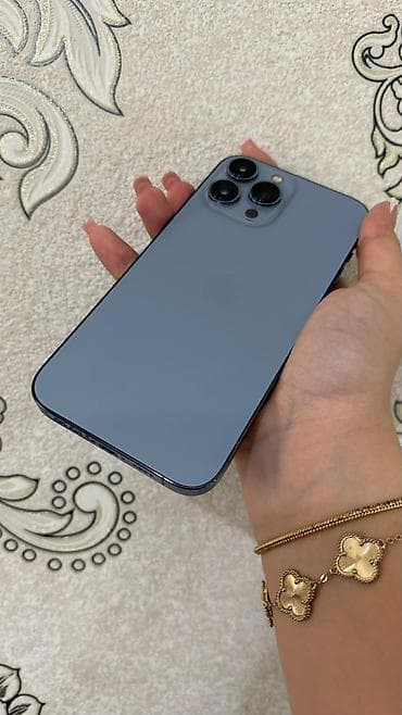 Техника и электроника: IPhone 13 Pro Max, 256 ГБ, Sierra Blue, Беспроводная зарядка, Face ID — 3