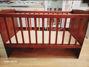 qiz sekil: Oğlan və qız üçün, İşlənmiş, Dördbucaq, Beşik, Dəstsiz, Matrassız, Yellənmə mexanizmsiz — 2