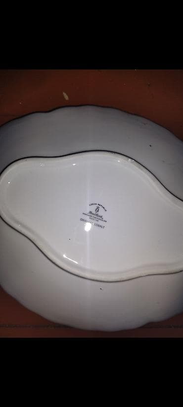 boşqab: Boşqablar, 1 əd, rəng - Göy, Farfor, Çexiya — 3