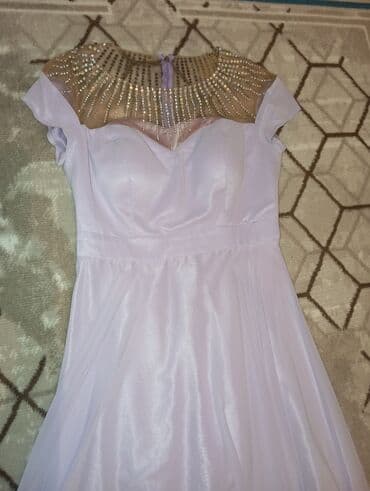 танцевальные группы на свадьбу: Zərif bənövşəyi rəngdə qadın geyimi – şifon/parıltılı atlas fakturalı — 3