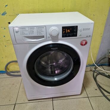işlənmiş printer: Paltaryuyan maşın Hotpoint Ariston, 6 kq, İşlənmiş, Avtomat, Qurutma var, Kredit yoxdur — 2