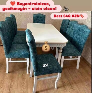 stol stul modelleri: Masa desti rəng seçimi var — 1