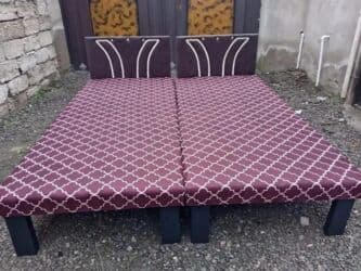 çən 2 ton: Təzə çarpayılar. 1 nəfərlik çarpayılar 60manat. 2 nəfərlik taxt — 5