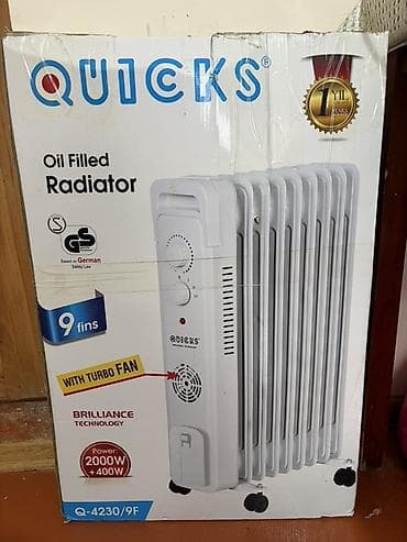 QUICKS yağla doldurulan radiator - Model: Q-4230/9F - 9 lamelli