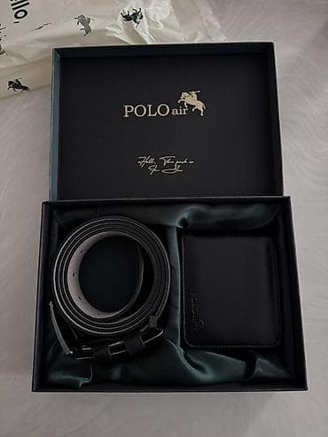 Portmone, pulqabıları: POLO Air kişi dəstı – kəmər və pulqabı (hədiyyəlik) - Brend: POLO Air — 2