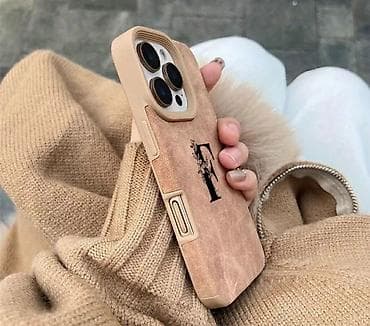 iphone 1164: IPhone üçün şık qoruyucu qab – bej rəngli, məxməri teksturalı arxa — 3