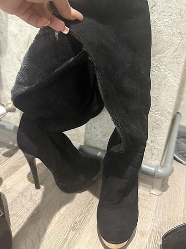 Çəkmələr: Çəkmə, Ölçü: 38, rəng - Qara, İşlənmiş — 2