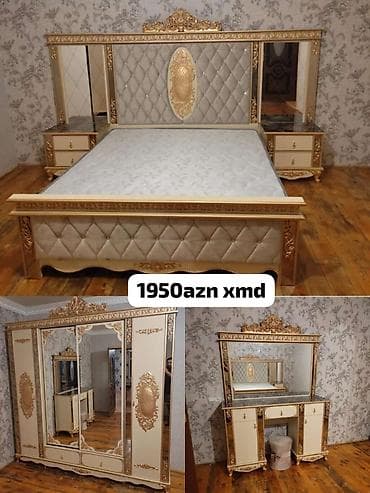 Klassik üslubda dəbdəbəli yataq otağı dəsti. Dəst tərkibi: - Geniş lalafo.az -da Klassik üslubda dəbdəbəli yataq otağı dəsti. Dəst tərkibi: - Geniş