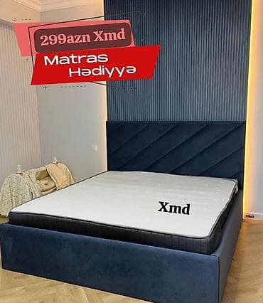 zerif cay: İkinəfərlik çarpayı, Matras ilə, Siyirməsiz — 1