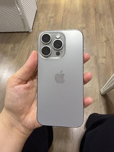 scanner: IPhone 15 Pro, 256 GB, Natural Titanium, Barmaq izi, Face ID — 1